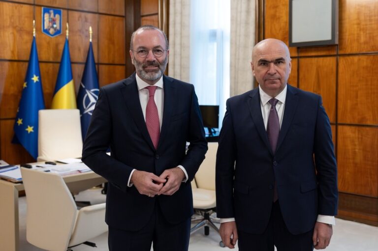 Premierul Ilie Bolojan s-a întâlnit cu președintele PPE, Manfred Weber