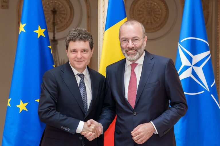 Nicușor Dan, întâlnire cu Manfred Weber la Cotroceni