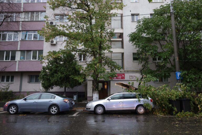 Intervenții ale pompierilor de la ISU Bucureşti-Ilfov, din cauza vântului puternic / Zeci de copaci căzuți / Mașini avariate / Trafic perturbat