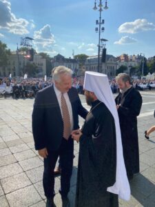 Viceprim-ministrul guvernului Ungariei, Zsolt Semjén, și mitropolitul Ilarion. Fotografie din arhiva lui Gheorghi Suzuki.