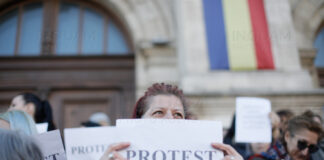 Protest al magistratilor impotriva eliminarii pensiilor speciale, miercuri, 18 decembrie 2019. Inquam Photos/George Calin