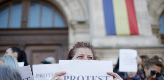 Protest al magistratilor impotriva eliminarii pensiilor speciale, miercuri, 18 decembrie 2019. Inquam Photos/George Calin