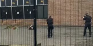 Manchester synagogue attack: Video shows 'suspect' on ground after being shot by police