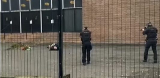 Manchester synagogue attack: Video shows 'suspect' on ground after being shot by police
