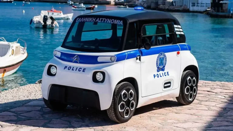 Quintessentially European: teeny-tiny police cars in Greece
