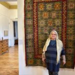 Oltenian rug, early 20th century, measuring 265cm x170cm restored by Aurelia Pomponiu