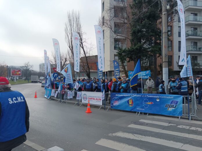 protest sindicalisti Cotroceni