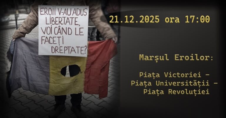 Marş memorial: „Dosarul victimelor din 1989 este o ruşine”