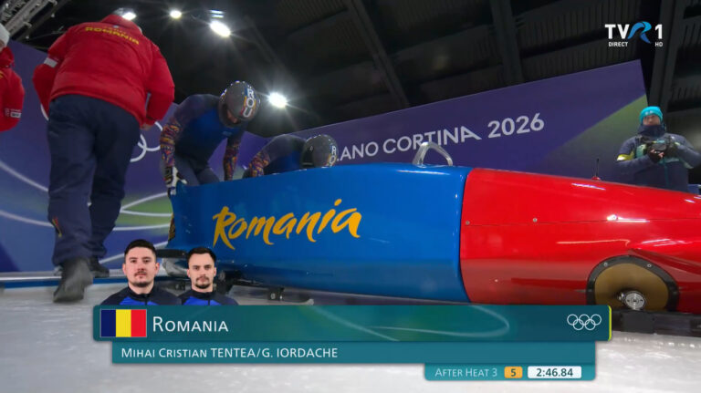 JO 2026 | Mihai Tentea şi George Iordache, cel mai bun rezultat al României din ultimii 34 de ani la bob două persoane