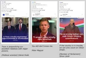 Exemple de postări promoționale publicate de presa de stat maghiară. Meta elimină rapid aceste reclame din cauza interdicției sale privind publicitatea politicăImagine: The Insider