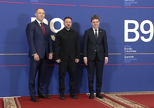 Volodimir Zelenski, primit de președinții României și Poloniei la Palatul Cotroceni