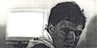 Dan Perry after he was beaten by Romanian police during a miners' rampage in Bucharest in June 1990.