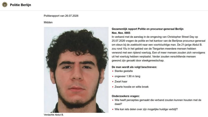Suspect incident Gay Parade Berlin